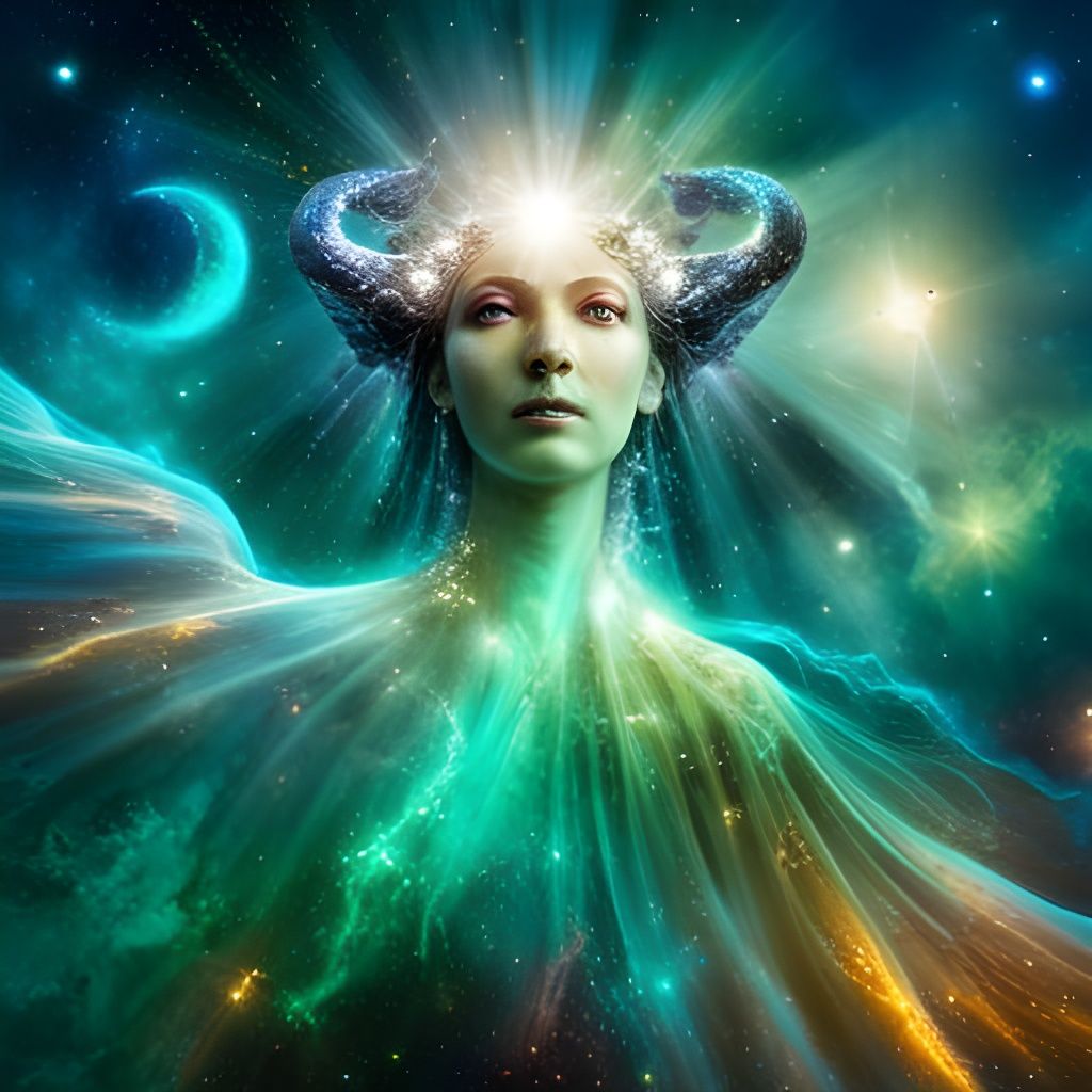 Celestial Being with Emerald Eyes and Diamond Teeth