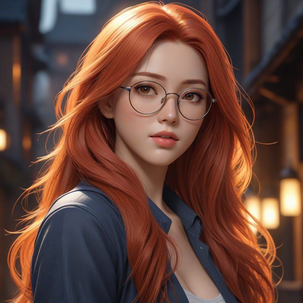 Elegant Woman in Oil Painting Style