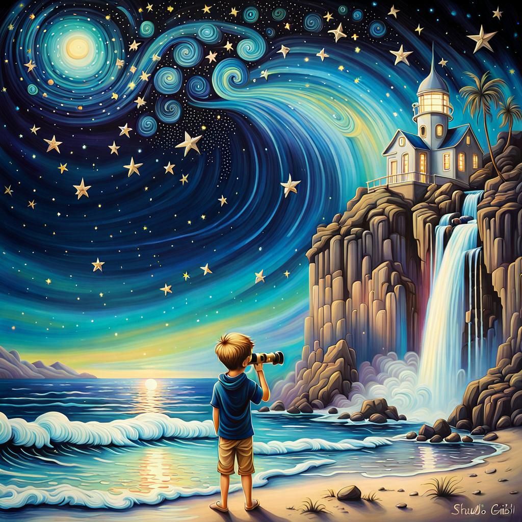 Starry Sky in the Beach