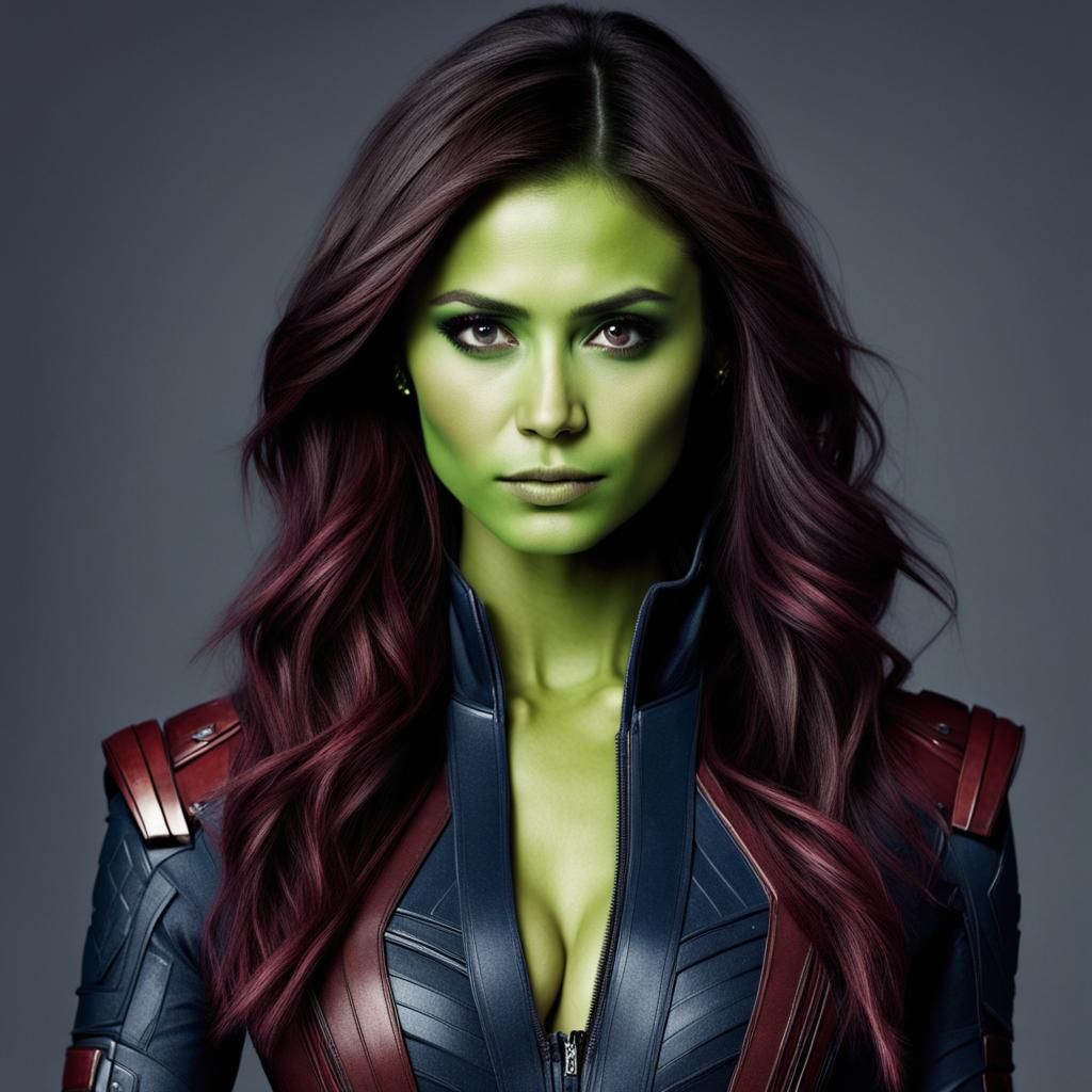Nina Dobrev as Gamora: A Digital Transformation