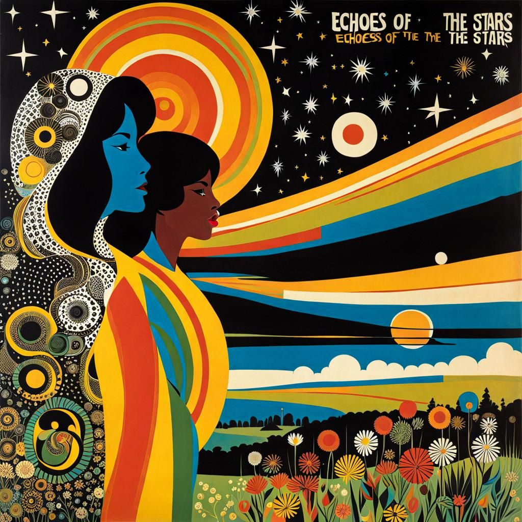 1960s Folk Album Cover: Echoes of the Stars
