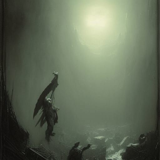 Horror Drake Inspired by Doré and Rutkowski