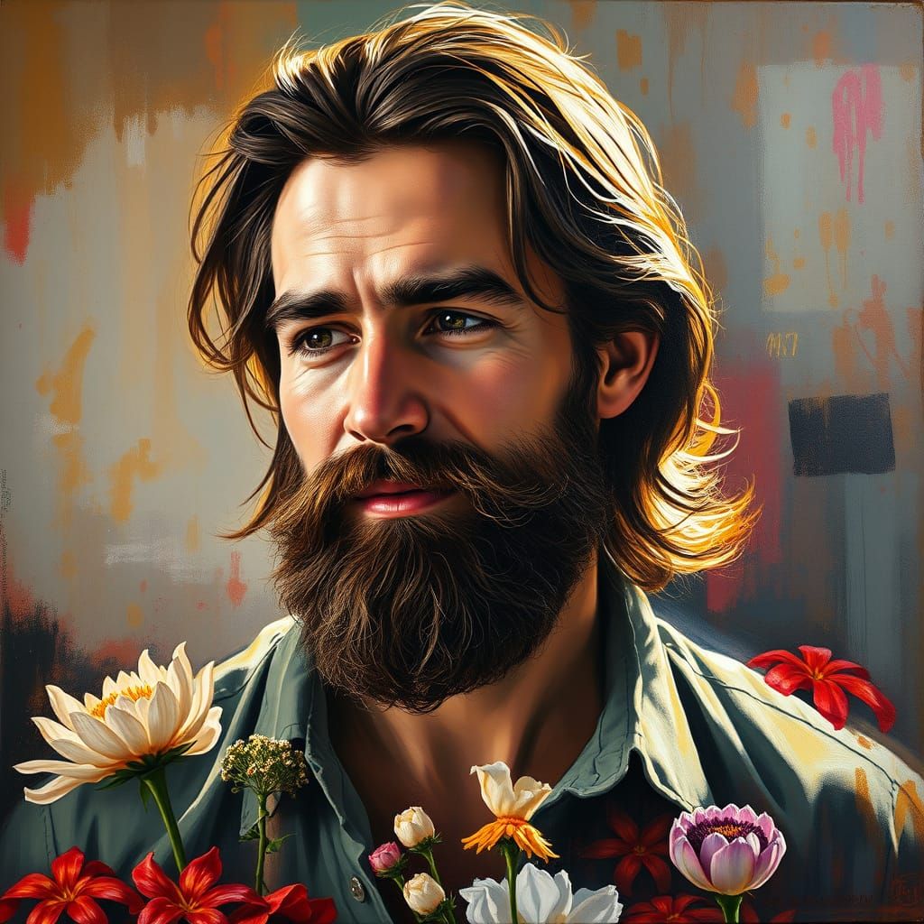 Dramatic Florist in Modern Art Style