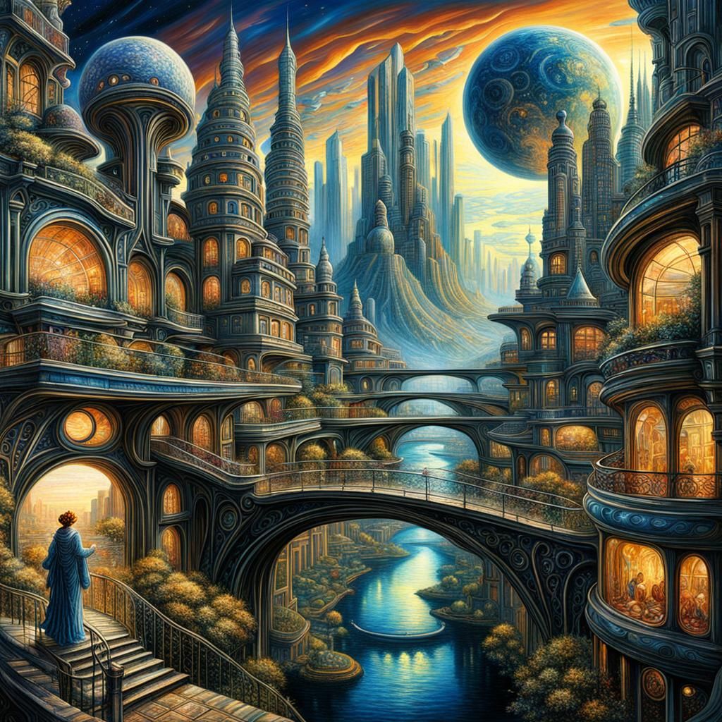 Futuristic Venus Cityscape in Photorealistic Style