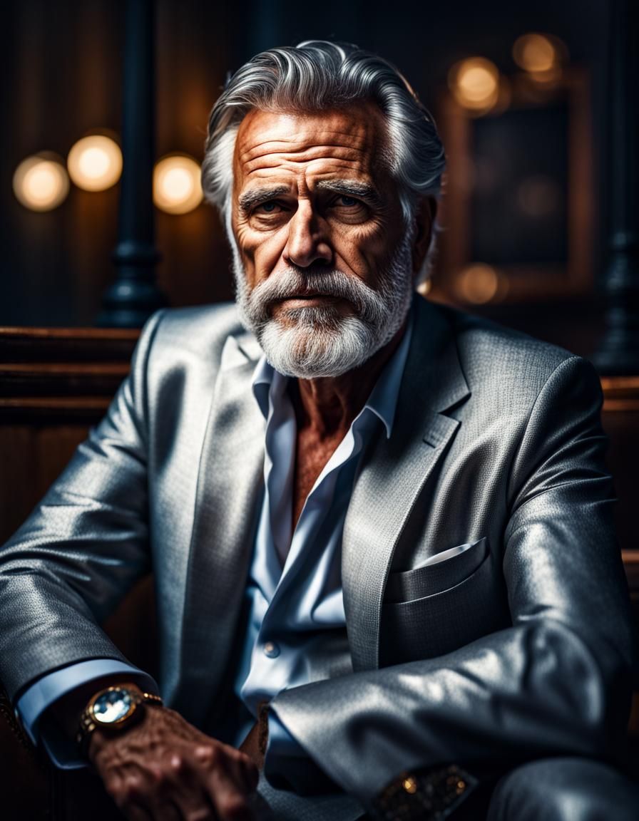 Moonlit Portrait of a Distinguished Man in HDR