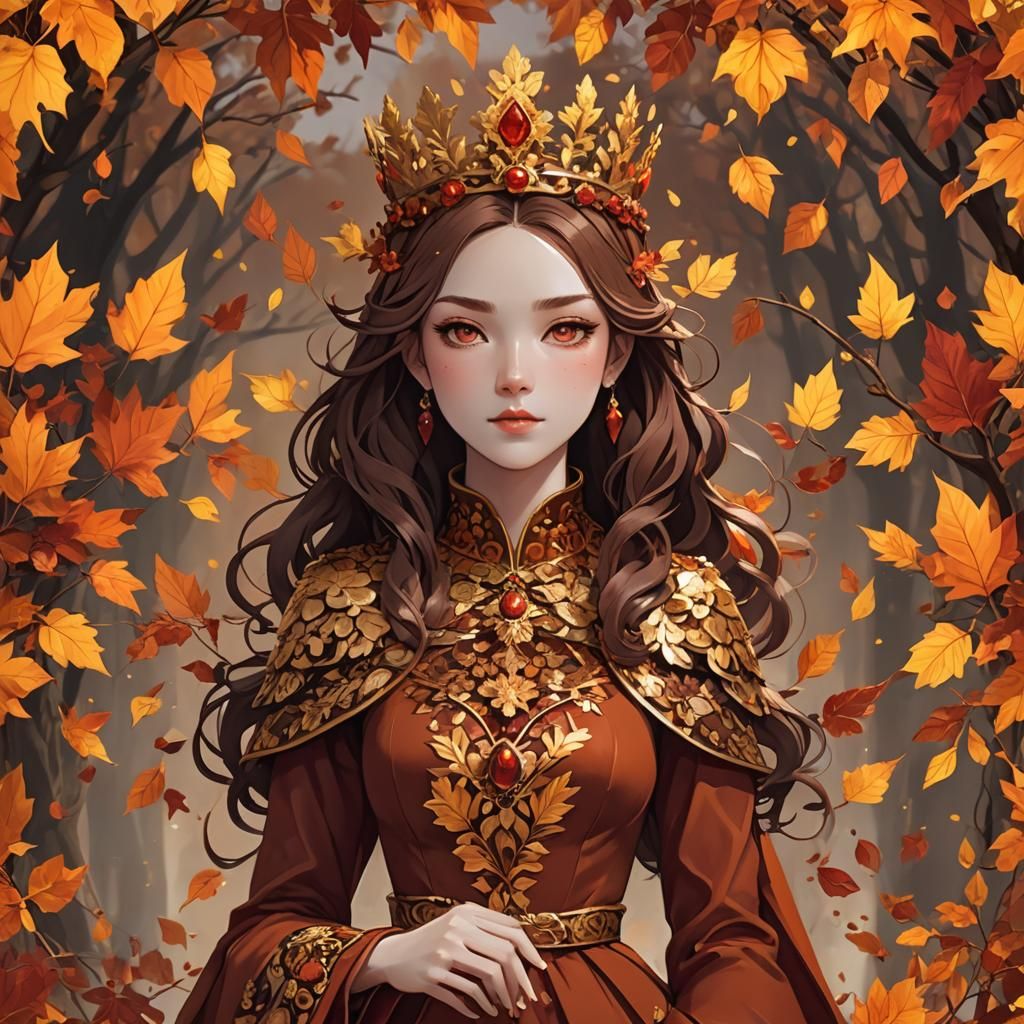 Autumn Queen Aurelia in 3D Anime Style