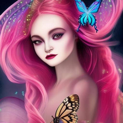 Butterfly Goddess in Shimmering Light