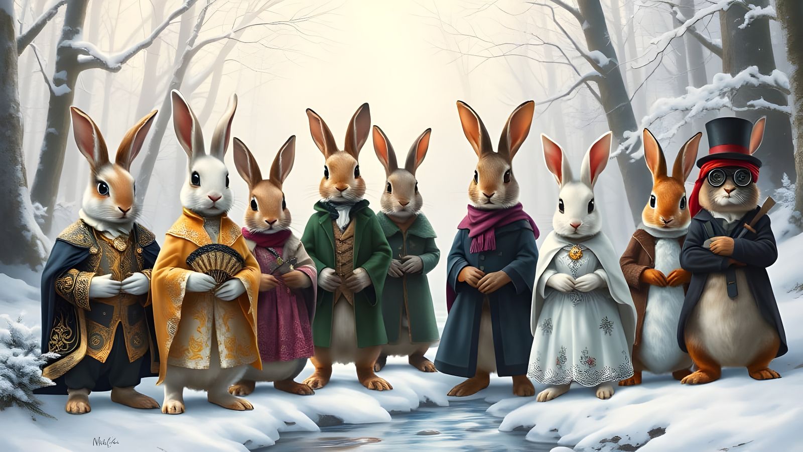 Rabbits as Literary Icons in Winter Wonderland