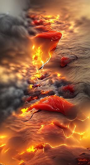 Inferno: Fire Rains Down in Hyperrealistic 3D