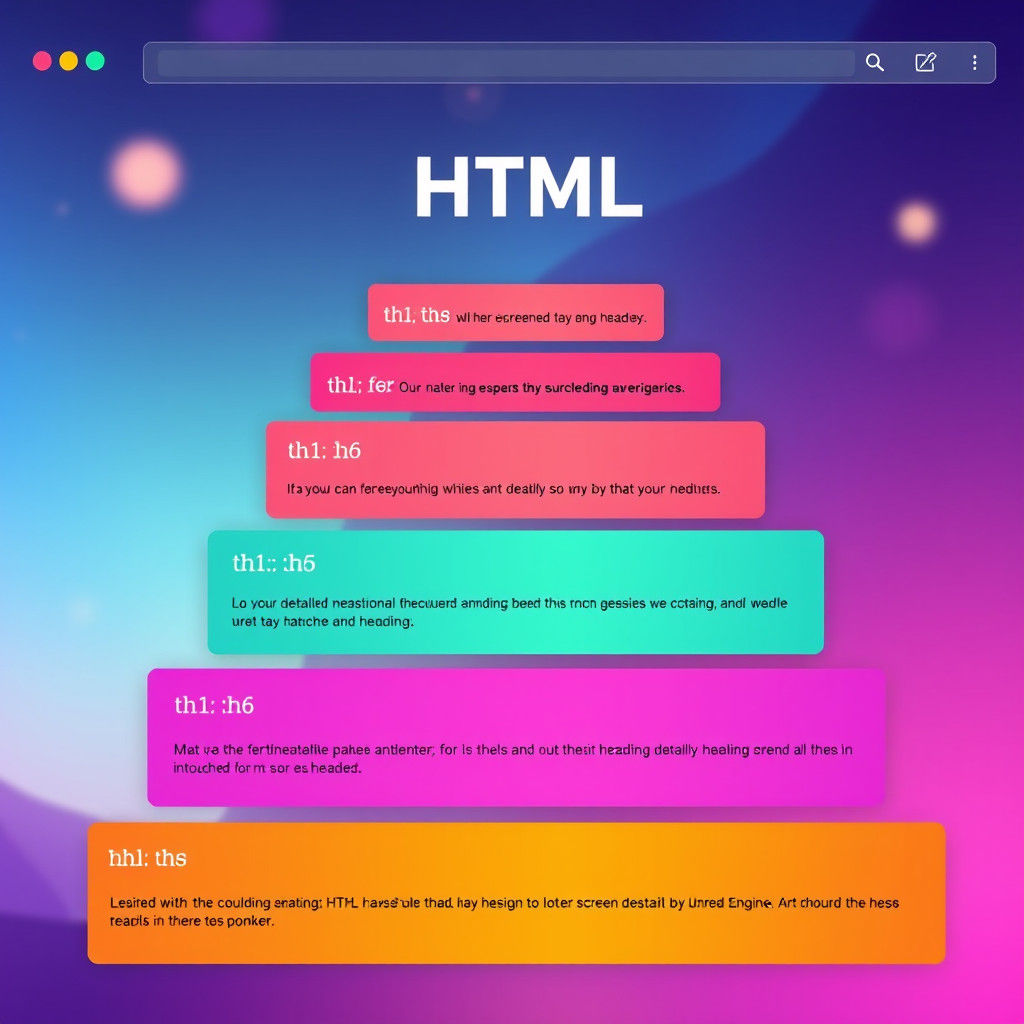 HTML Headings Hierarchy: A Modern Webpage Illustration