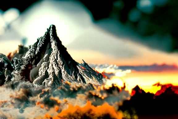 Mount Olympus at Dawn: Detailed Digital Art