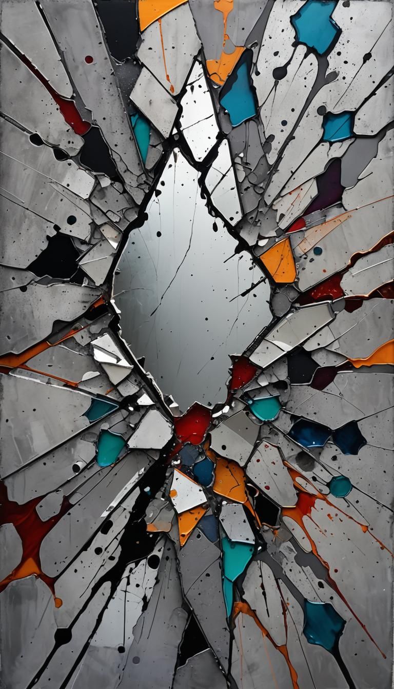 Shattered Identity in Alcohol Inks and Watercolor