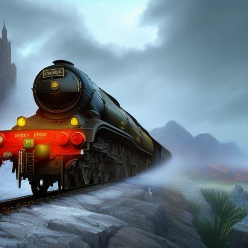 Flying Scotsman: Detailed Matte Painting