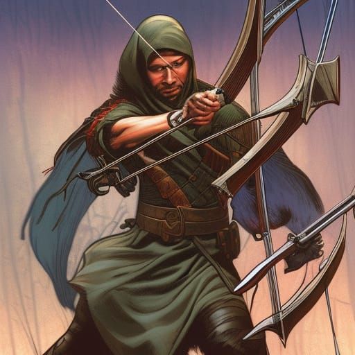 Battle Archer in Comic Book Art Style