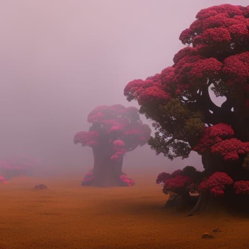 Terrarium with Giant Pink Rose Trees