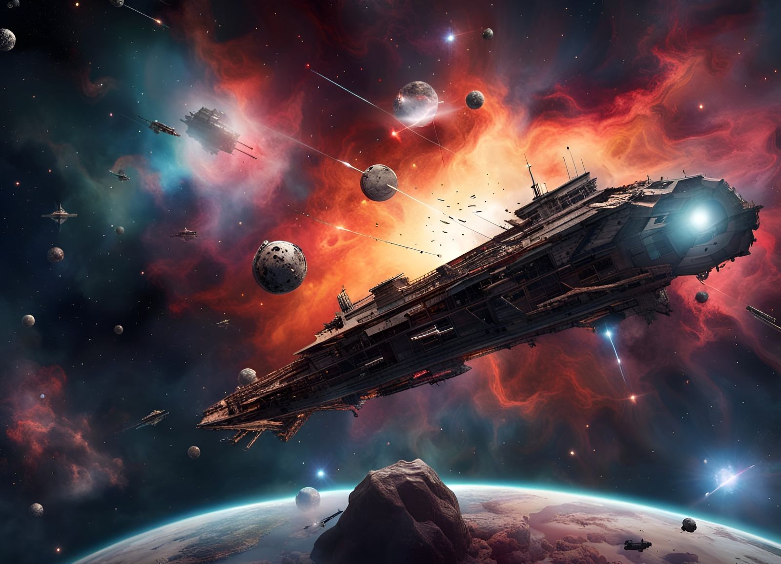 A battle in the Galaxy