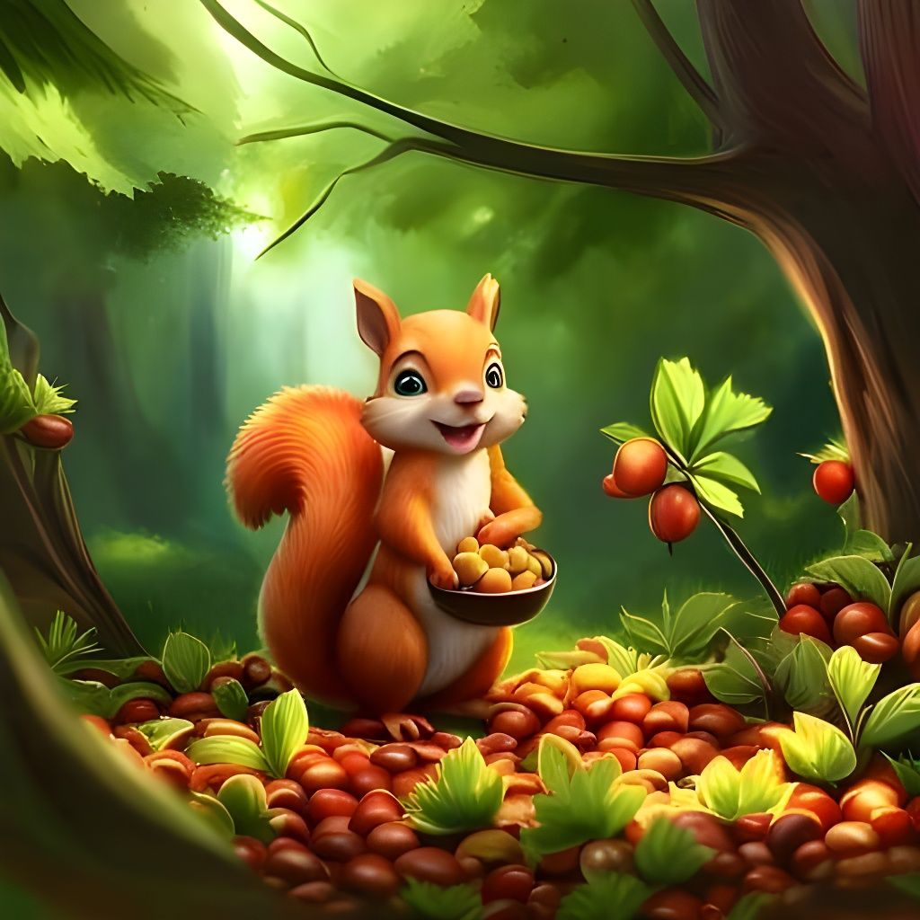 Hazelnut in Oil Paint