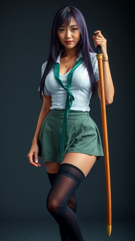 Saeko Busujima Cosplay in Realistic Style