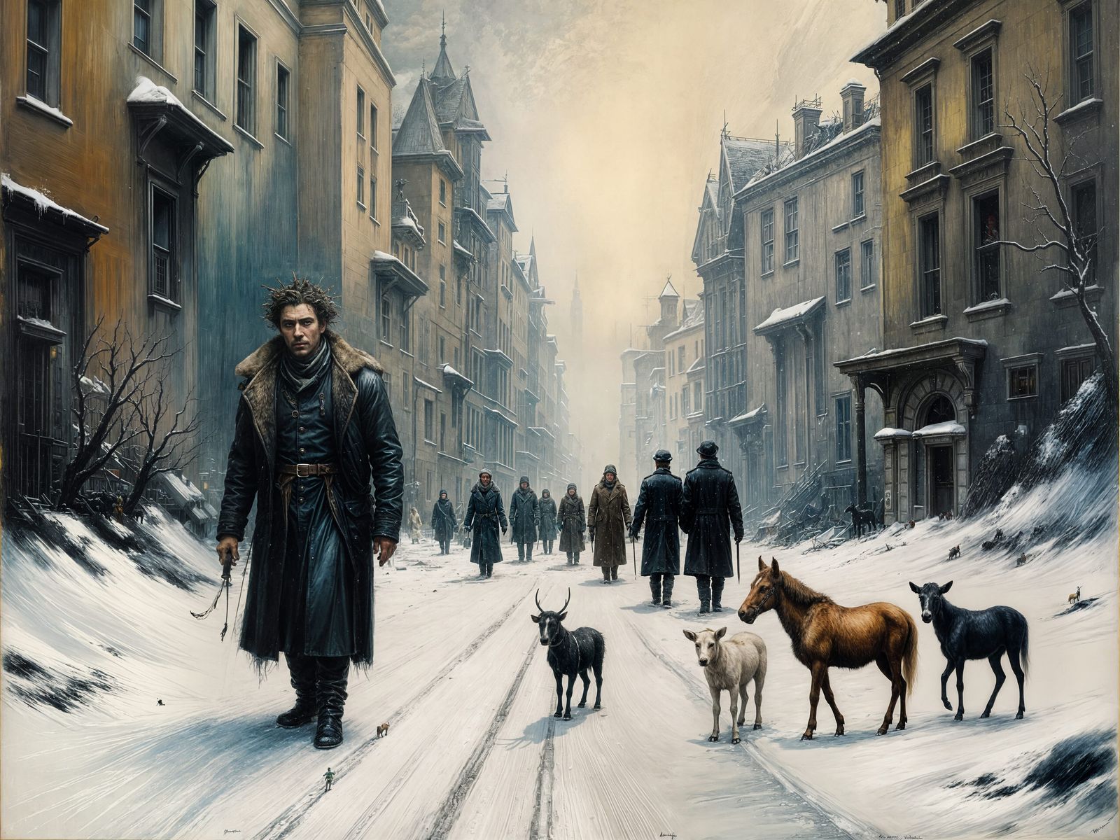 Epic Desolation: Post-Apocalyptic Winter Cityscape