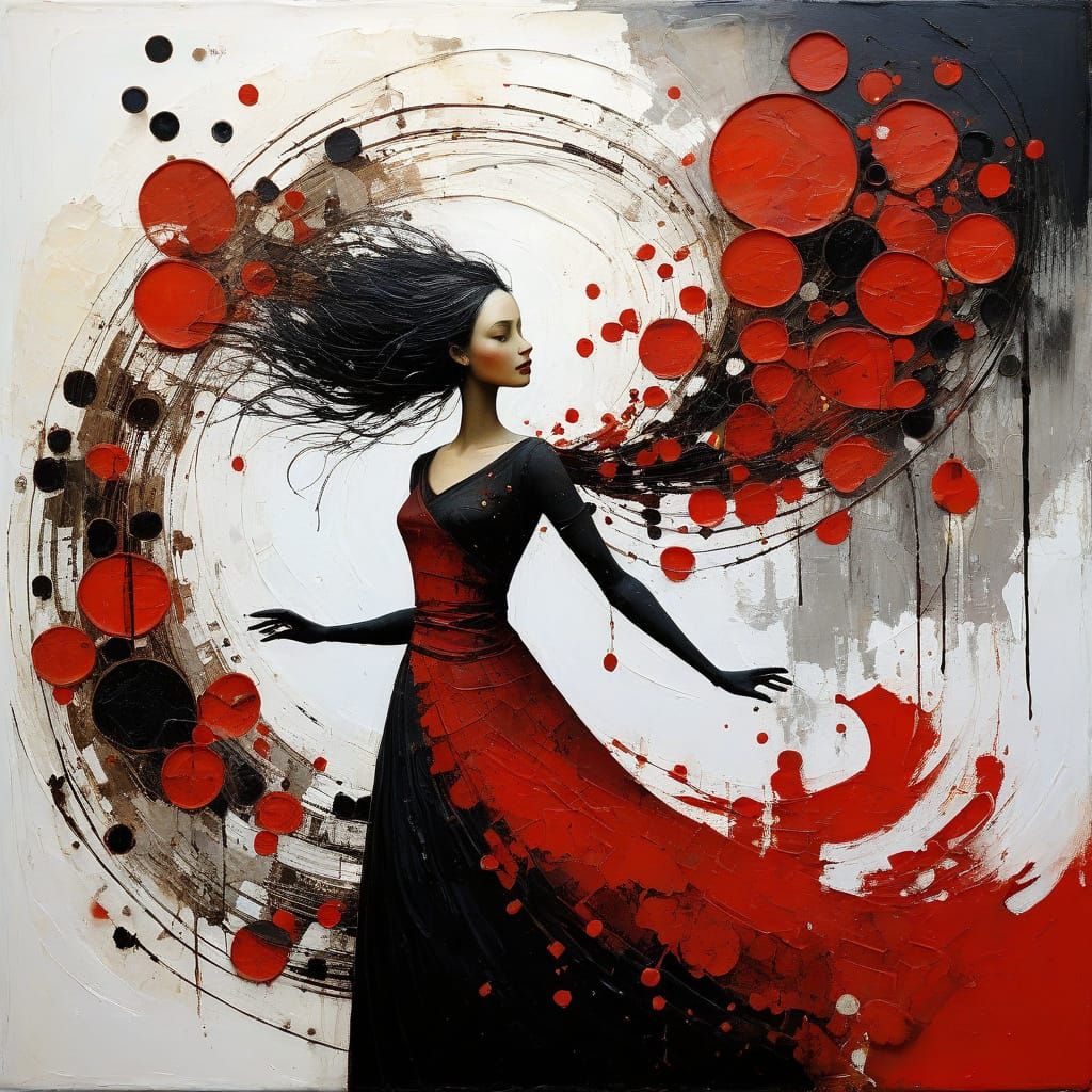 Textured Encaustic Painting Inspired by Naive Art