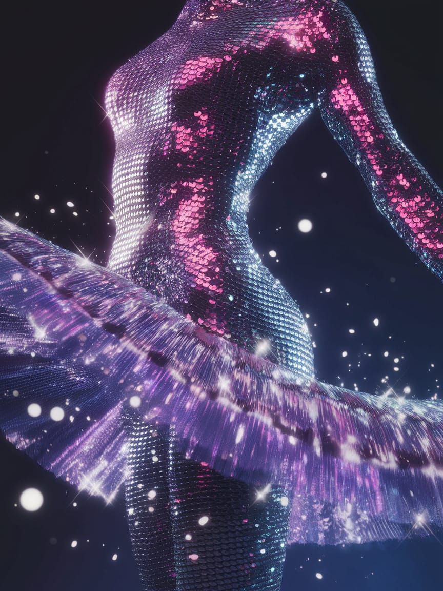Cyberpunk Dancer Unveils Electric Sequin Bodysuit