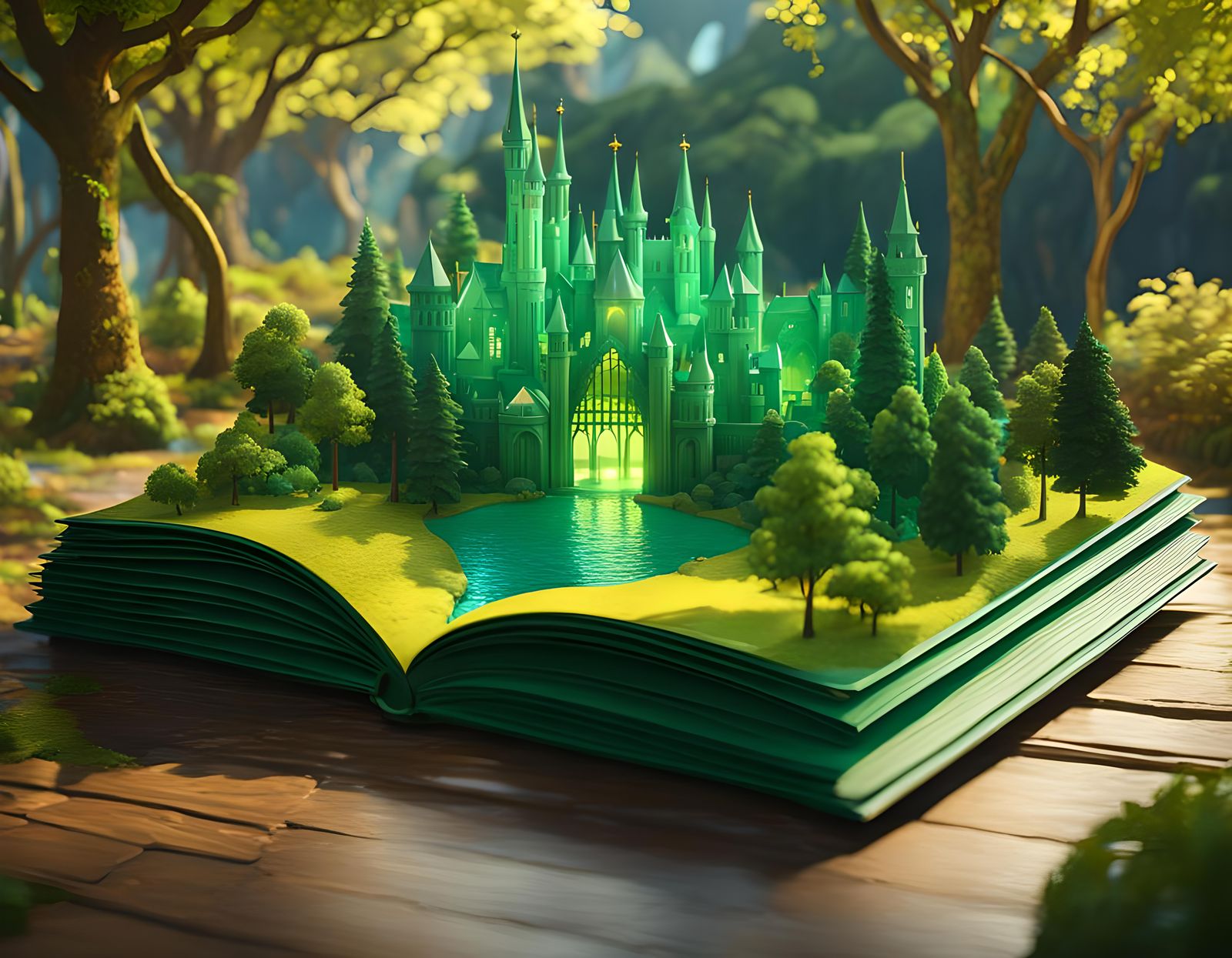 Emerald City Pop-Up Book: Fantasy Art