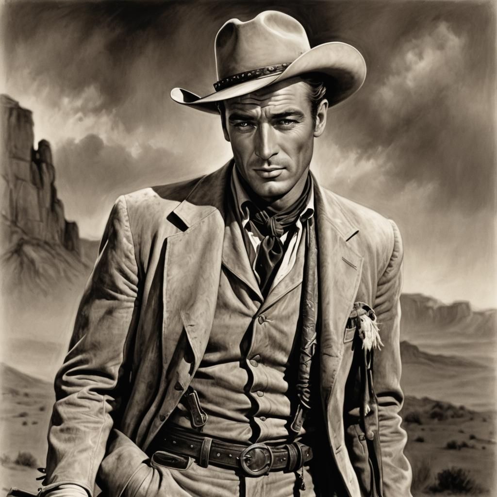 Cowboy Portrait in Fantasy Art Style