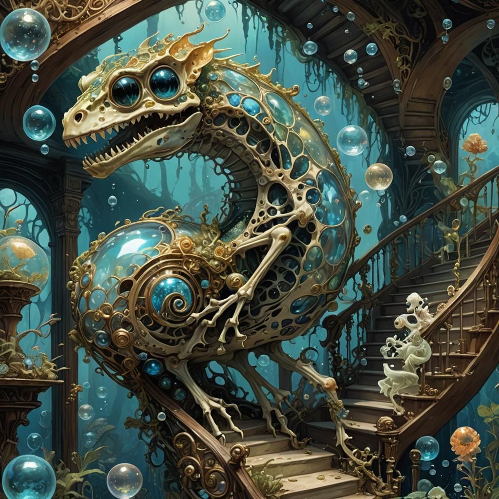 Underwater Skeleton Creature