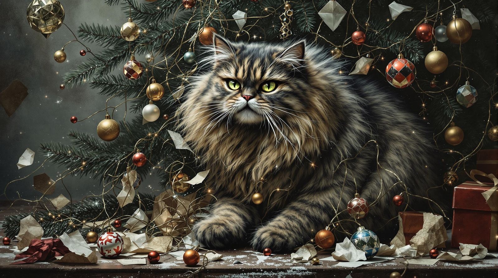 Mischief Night Christmas Cat