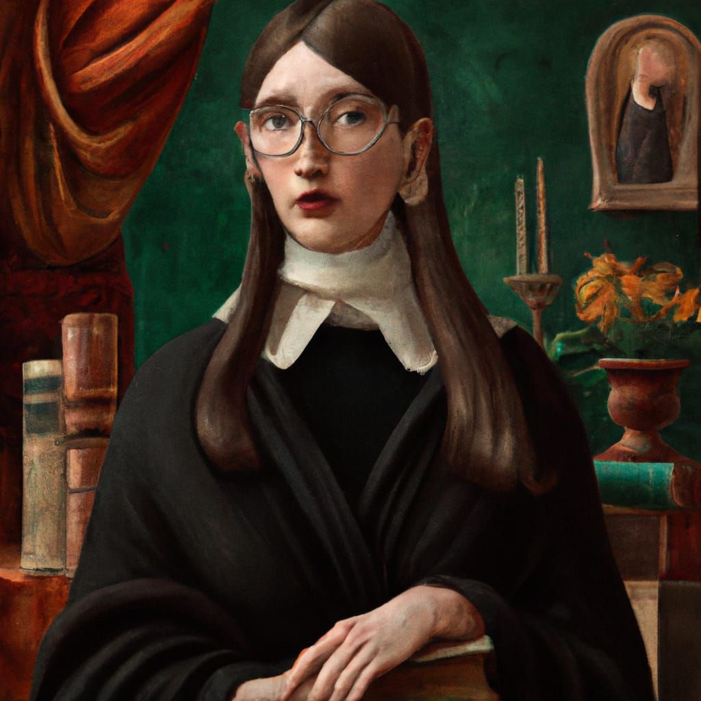 Dark Cottagecore Librarian with Slytherin Aesthetic