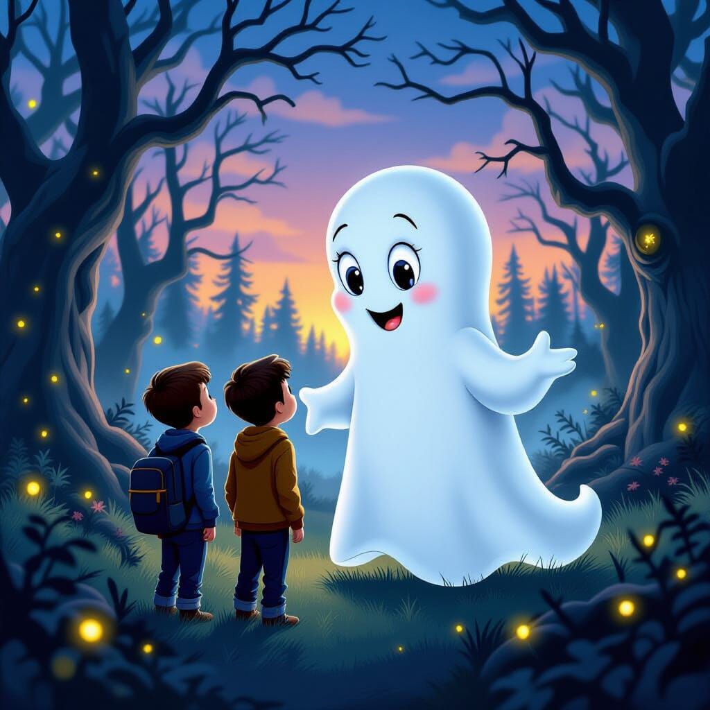 Casper the Ghost and Lads Explore Twilight Forest