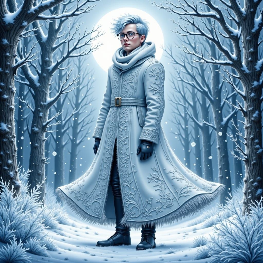 Winter Wonderland in Whimsical Illustration Style