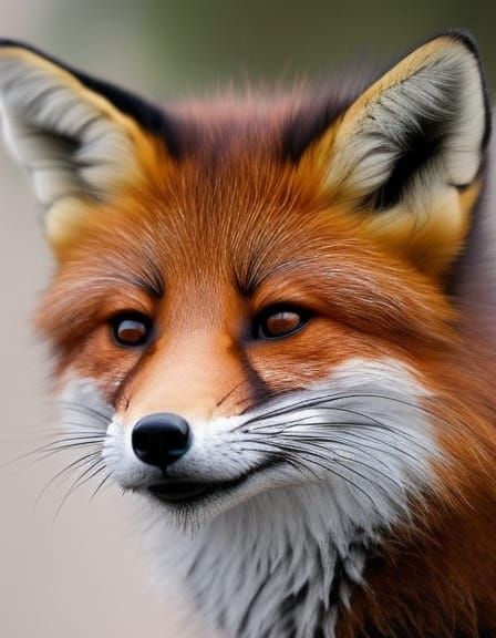 Chibi Fox in Police Uniform: Detailed 3D Art