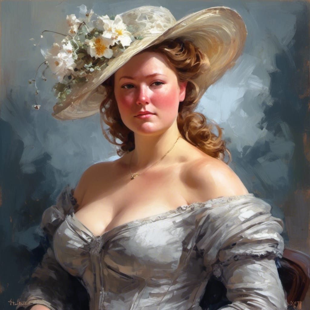 Victorian Beauty in Hyperdetailed Portrait