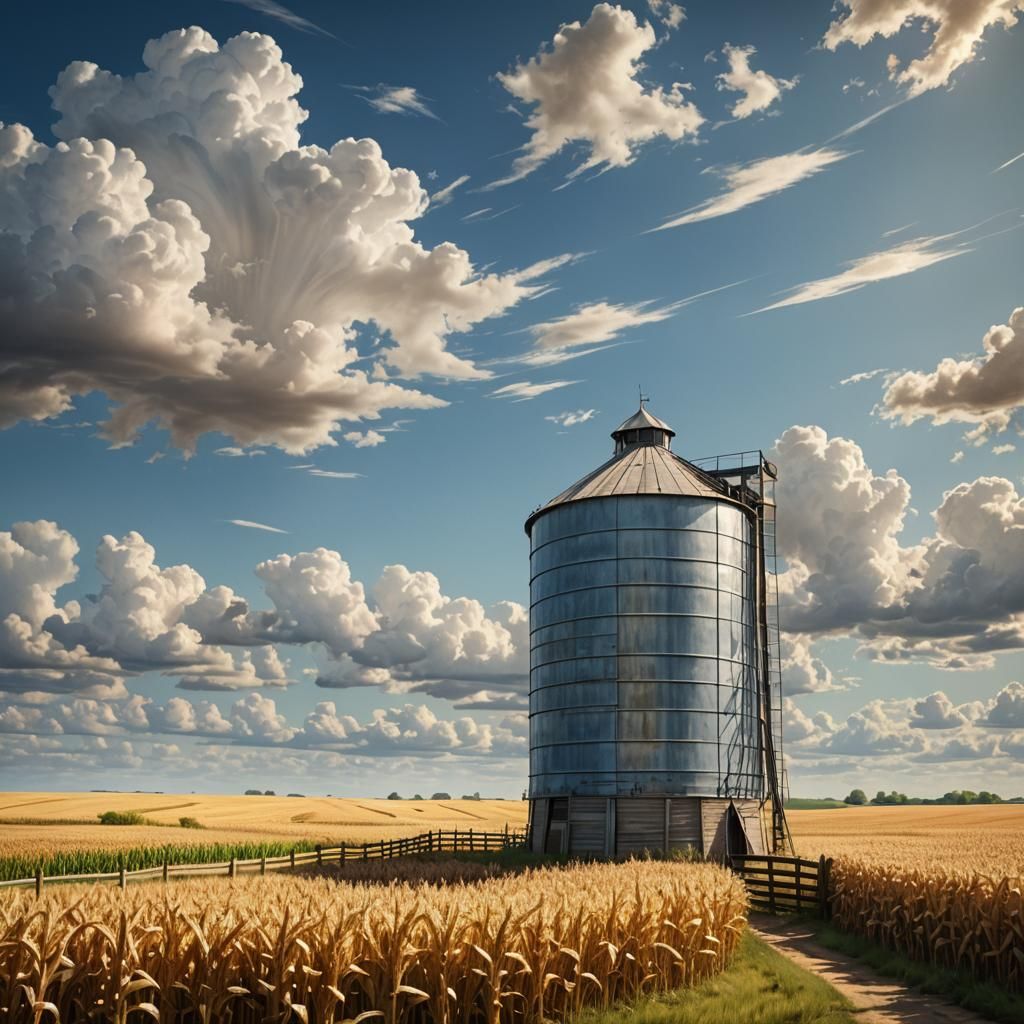 Nebraska Cornfield in Dutch Masters Style