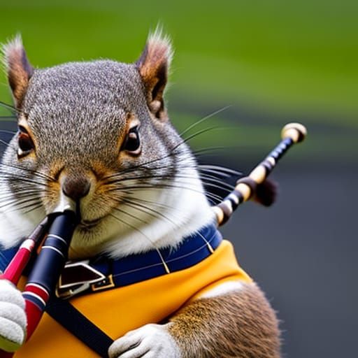 Squirrel Piper: Anthropomorphic Action in 8K