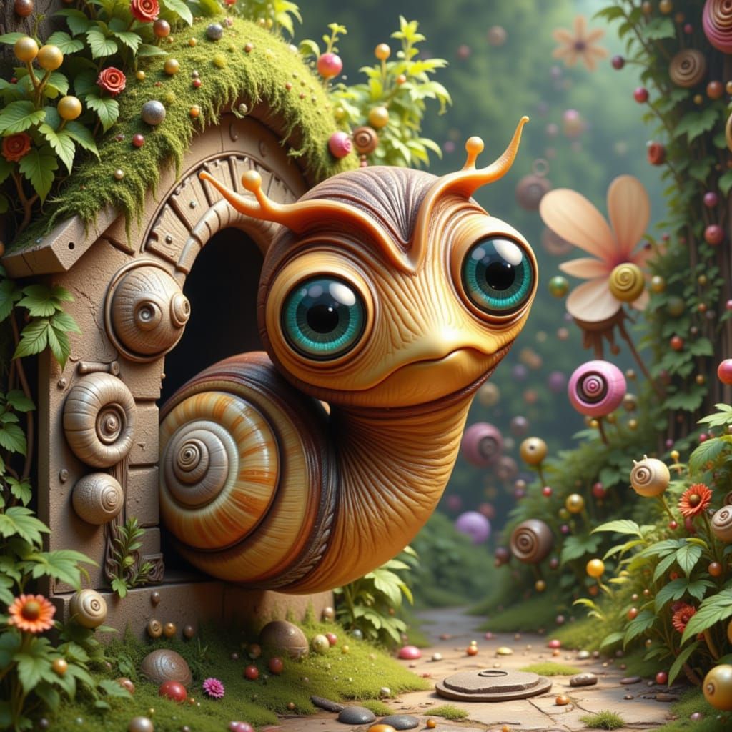 Curious little snail