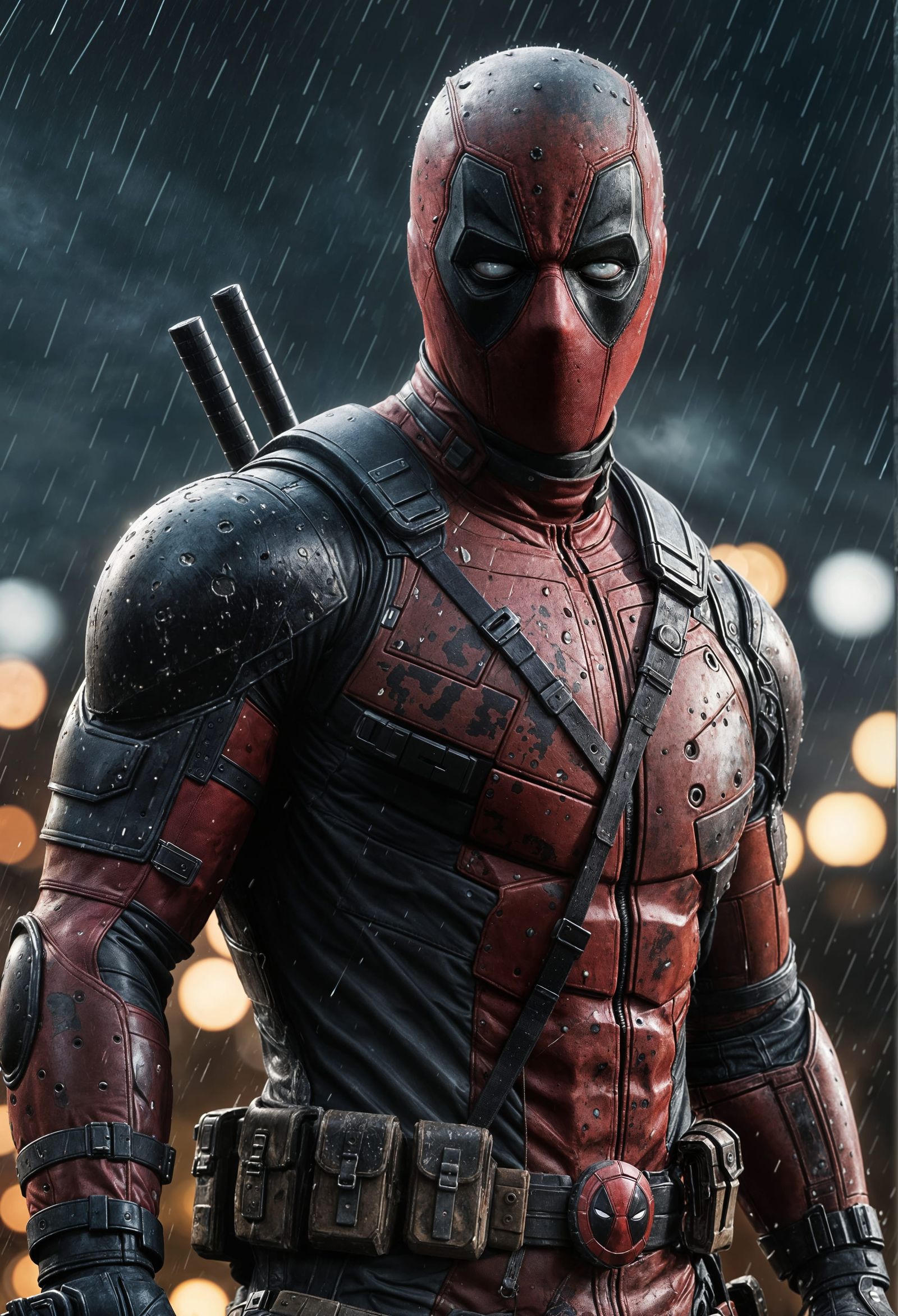 Deadpool Portrait in Detailed X-Men Mercenary Suit