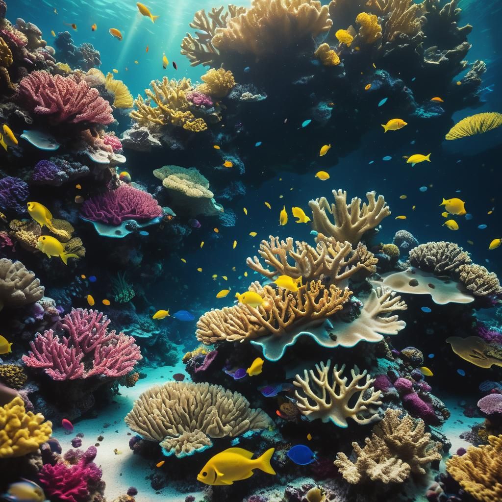 Luminous Coral Reef in Cinematic Style