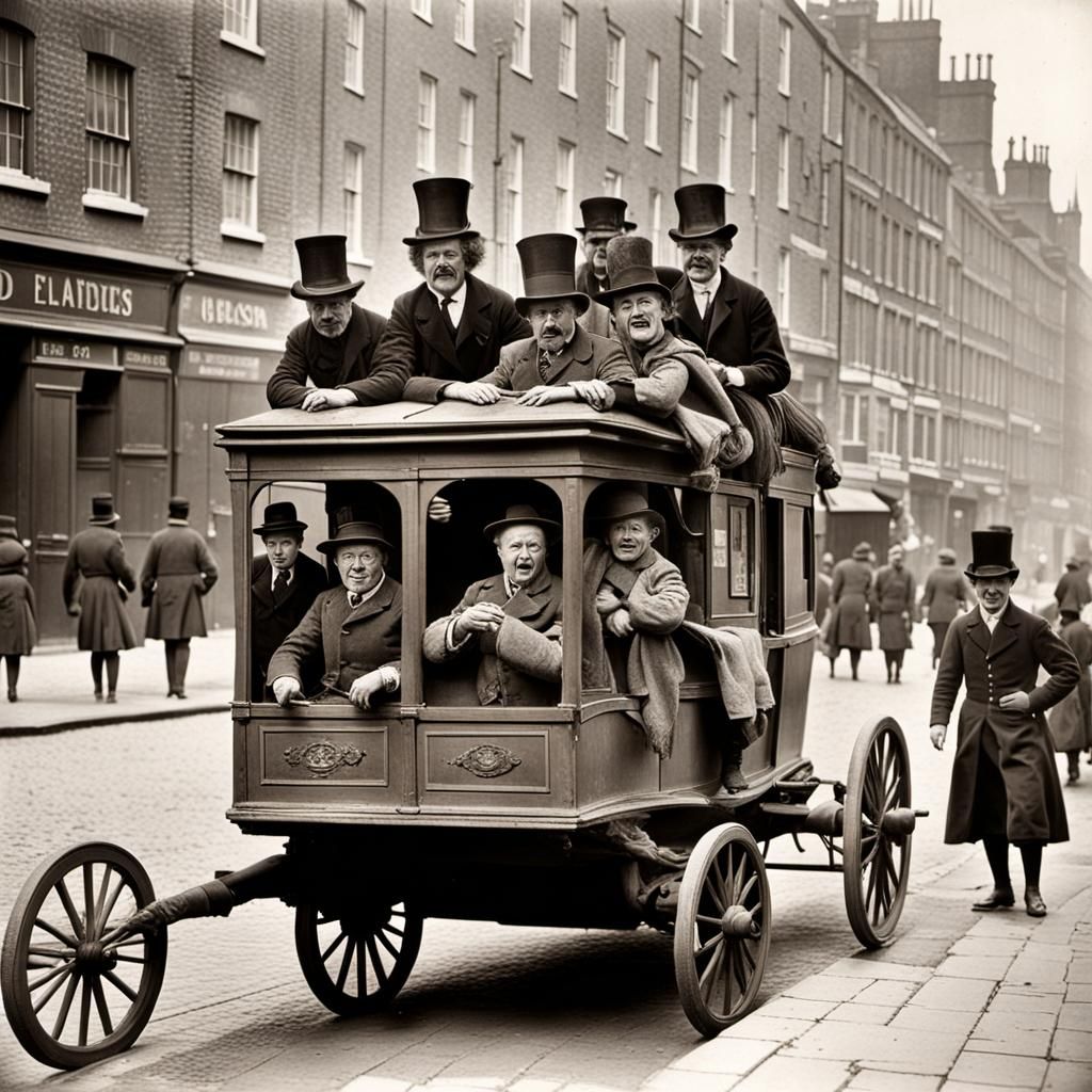 Vintage Sepia Photos of Wacky Old London