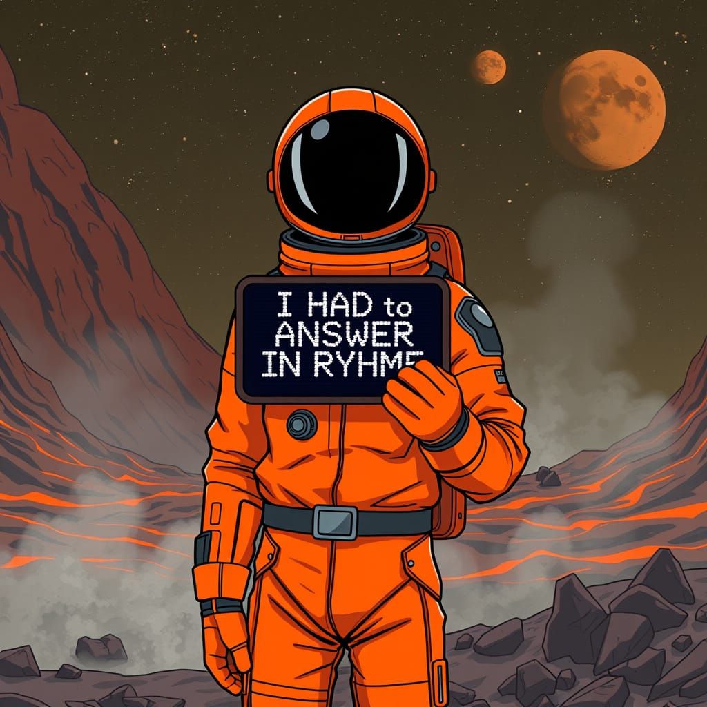 I HAD to ANSWER IN RYHME