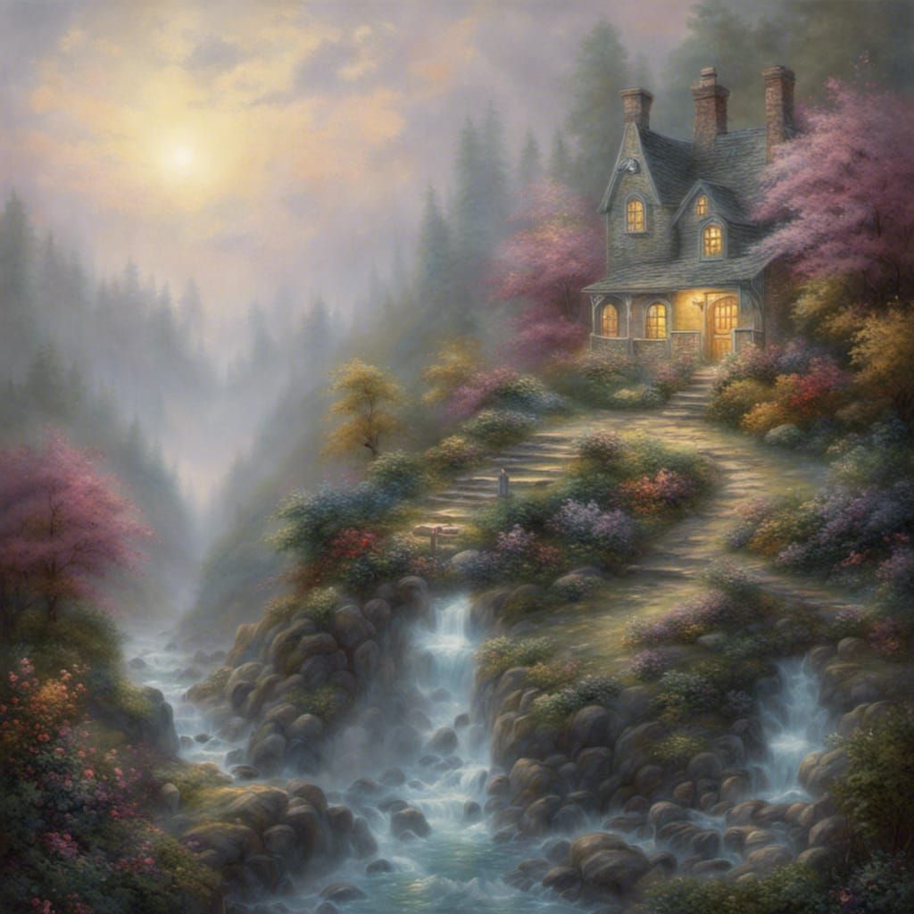 Ethereal Mist Fantasy in Luminist Style