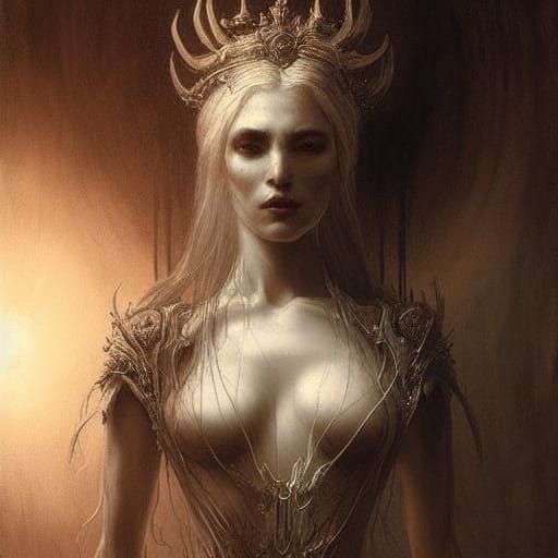 Horror Spider Queen in Gustave Doré Style