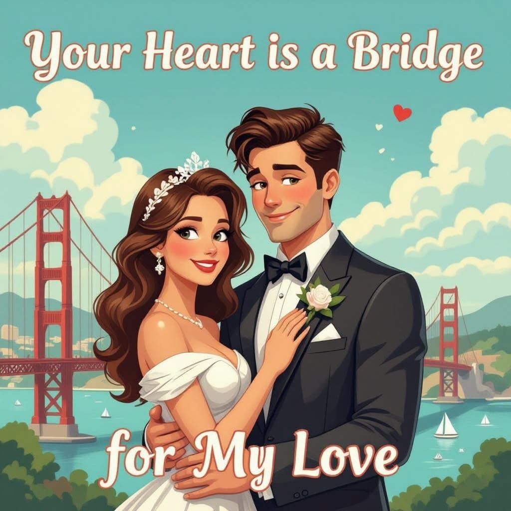 Digital Artwork for Love Song in Cyberpunk 3D Style