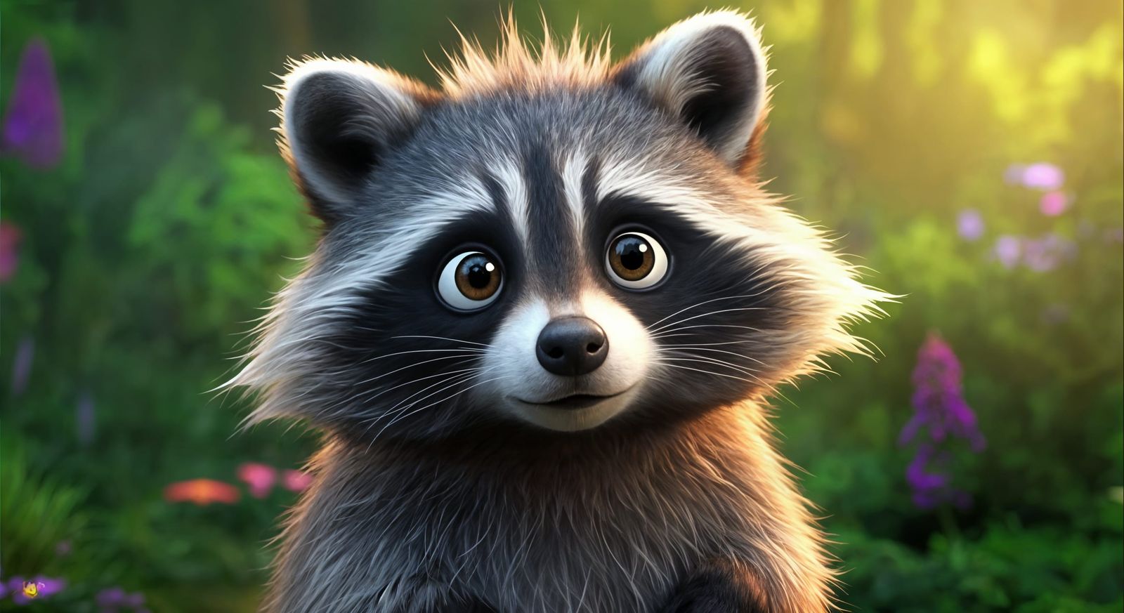 Cute CGI Cartoon Animal in a Natural Setting