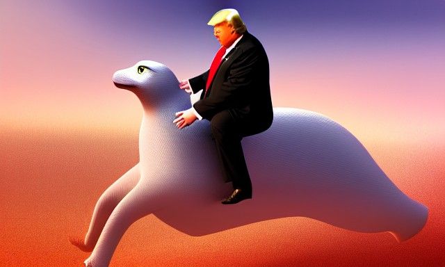 Donald Trump Rides an Eagle: Concept Art