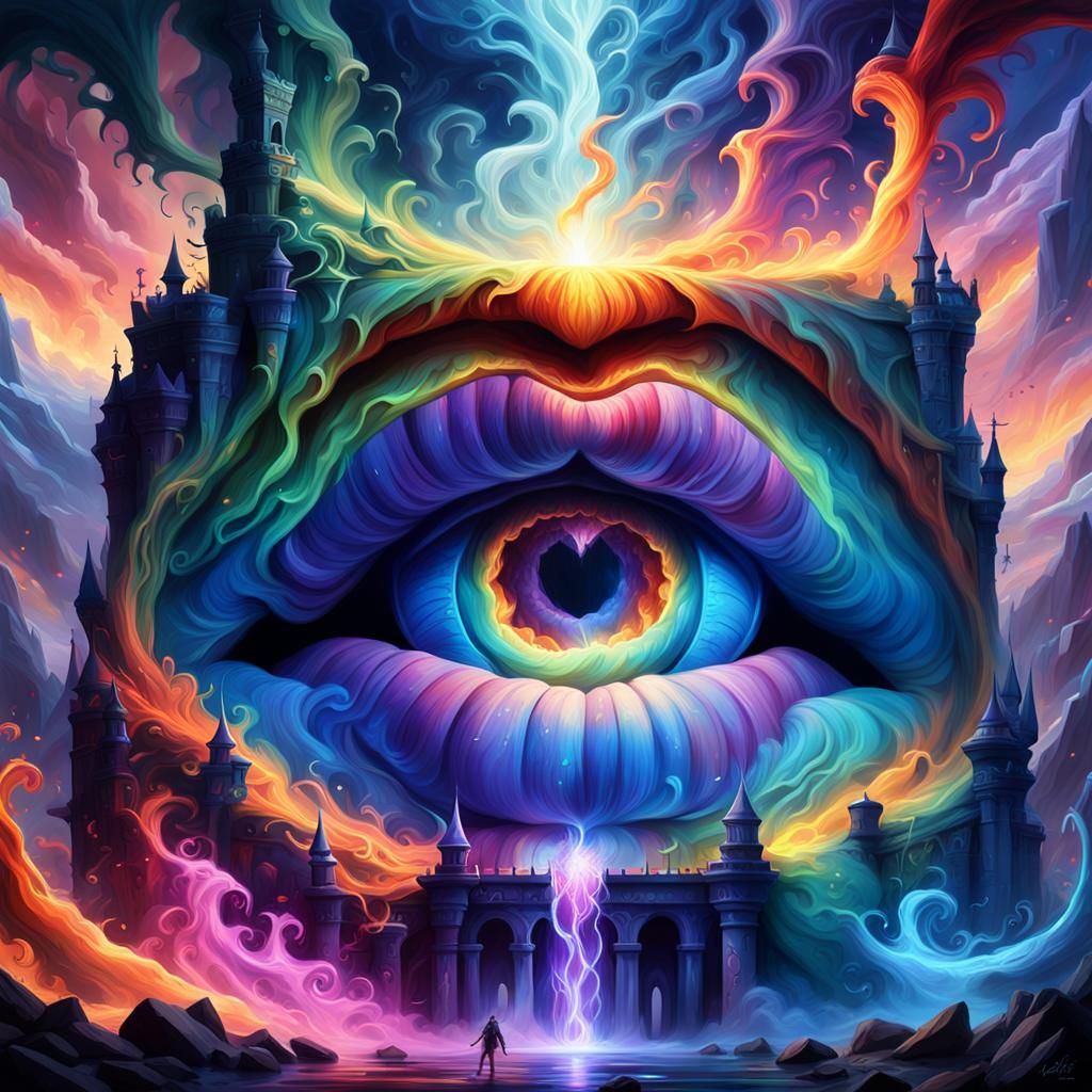 Glowing Portal Mouth: Fantasy Matte Painting