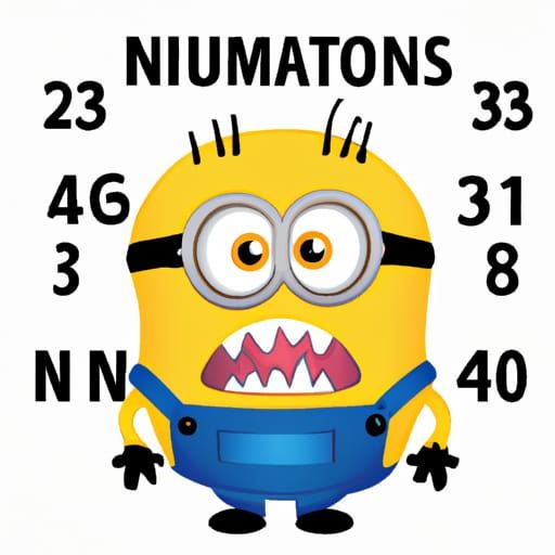 Minion's Fright: Anxious Face at the Sight of Numbers