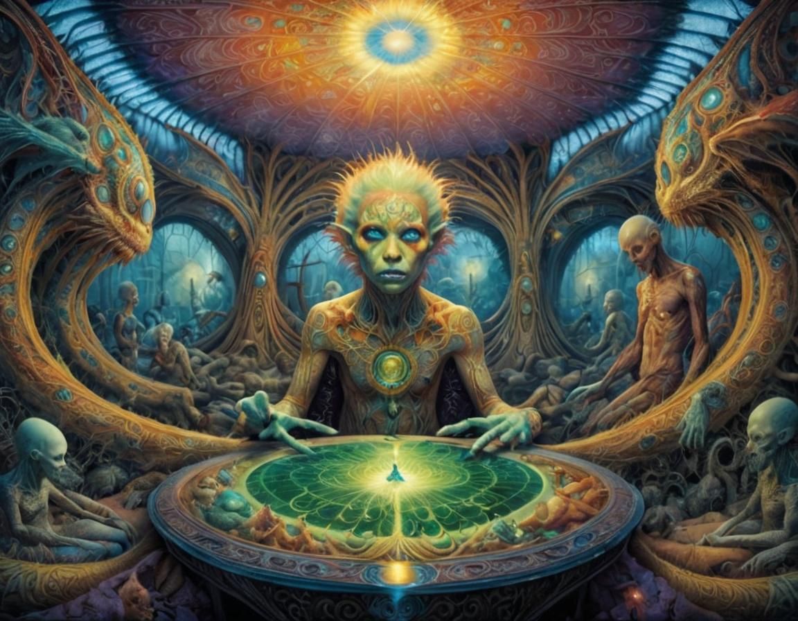 Surreal Albino Contortionist in Post-Apocalyptic Museum