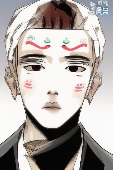 Vibrant Korean Aesthetic Illustration